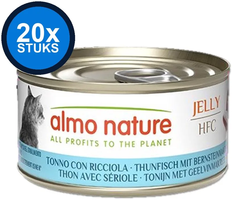 20x Almo Nature HFC - Kattenvoer Natvoer Blik - Gelei - Tonijn & Geelvinmakreel - 70g by Almo Nature – product photo