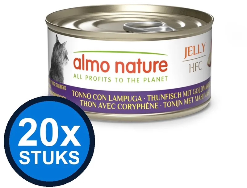 20x Almo Nature HFC - Kattenvoer Natvoer Blik - Gelei - Tonijn & Mahi Mahi - 70g de Almo Nature – photo produit