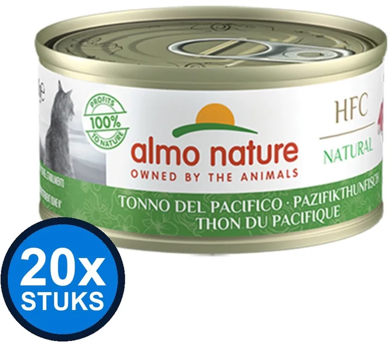 20x Almo Nature HFC - Kattenvoer Natvoer Blik - Natural - Stille Oceaan Tonijn - 70g by Almo Nature – product photo