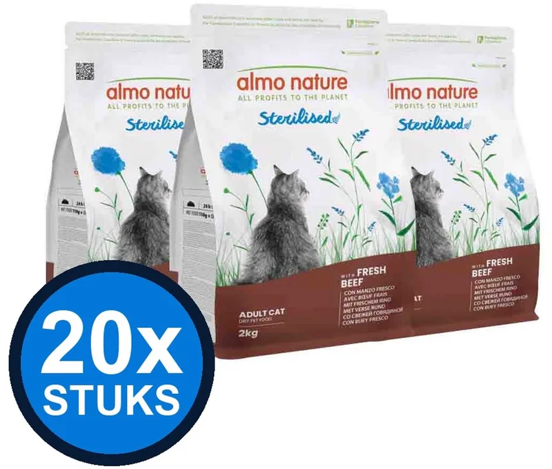 20x Almo Nature Holistic - Kattenvoer Natvoer Maaltijdzakje - Gesteriliseerd - Rund - 70g von Almo Nature – Produktfoto