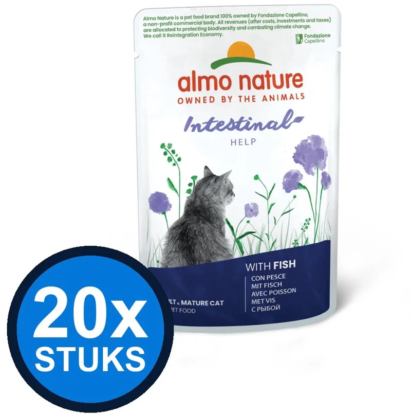 20x Almo Nature Holistic - Kattenvoer Natvoer Maaltijdzakje - Sensitive - Vis - 70g by Almo Nature – product photo