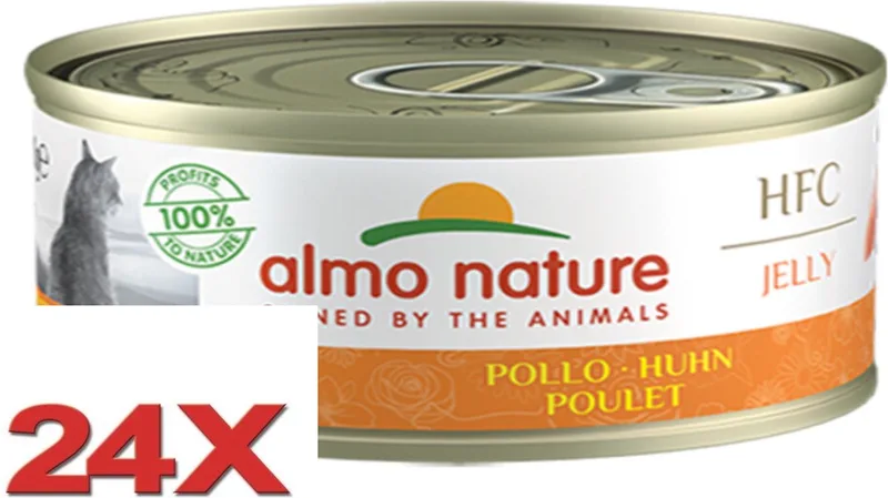 24x Almo Nature HFC - Kattenvoer Natvoer Blik - Gelei - Kip - 70g von Almo Nature – Produktfoto