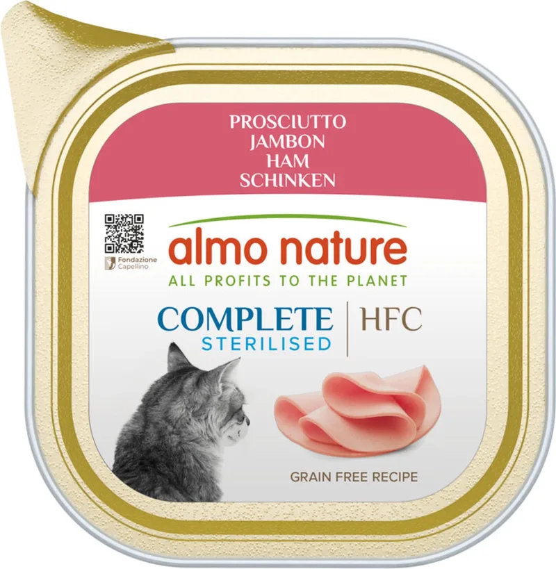 34x Almo Nature HFC Alu Kattenvoer Nat Blikje Ham 85 gr von Almo Nature – Produktfoto