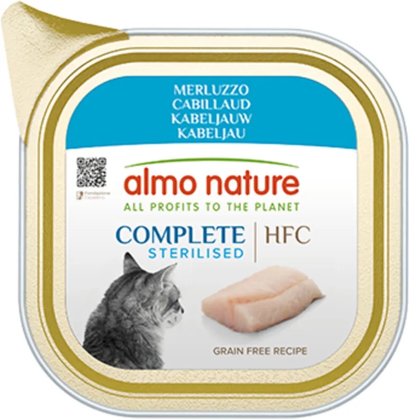 34x Almo Nature HFC Alu Kattenvoer Nat Blikje Kabeljauw 85 gr von Almo Nature – Produktfoto