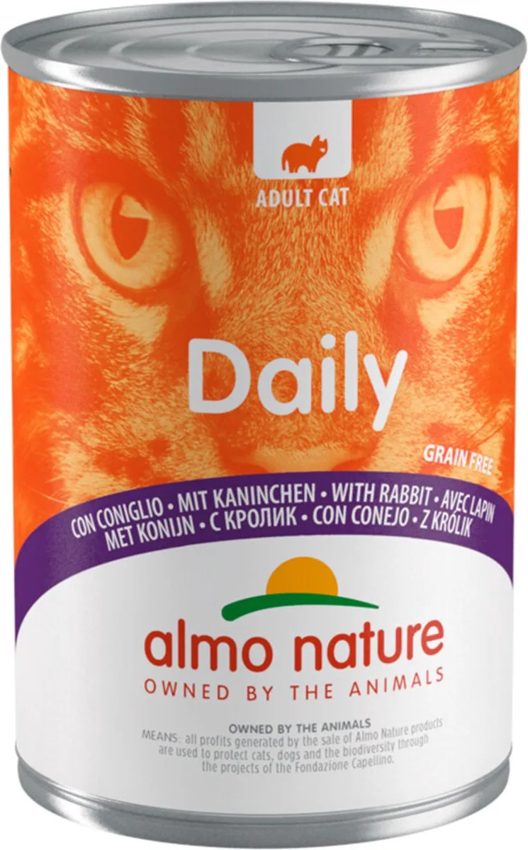 36x Almo Nature Daily Menu Kattenvoer Nat Blik Konijn 400 gr de Almo Nature – photo produit