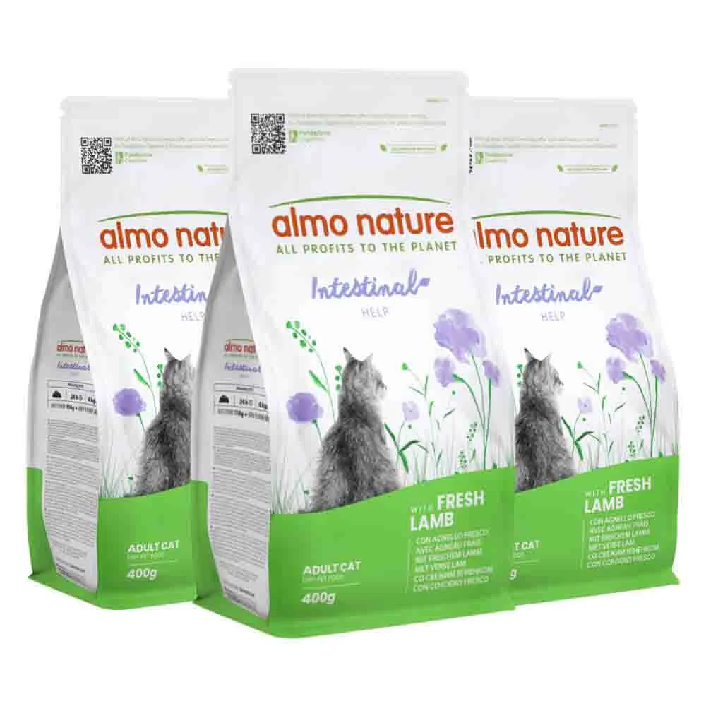 3x Almo Nature Kattenvoer Droog Intestinal Help Lam 400 gr van Almo Nature – productfoto