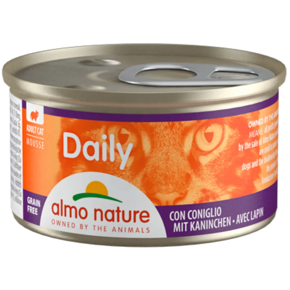 48x Almo Nature Daily Menu Kattenvoer Nat Mousse Konijn 85 gr van Almo Nature – productfoto