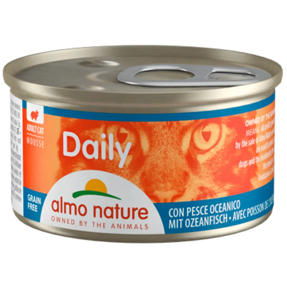 48x Almo Nature Daily Menu Kattenvoer Nat Mousse Oceaanvis 85 gr van Almo Nature – productfoto