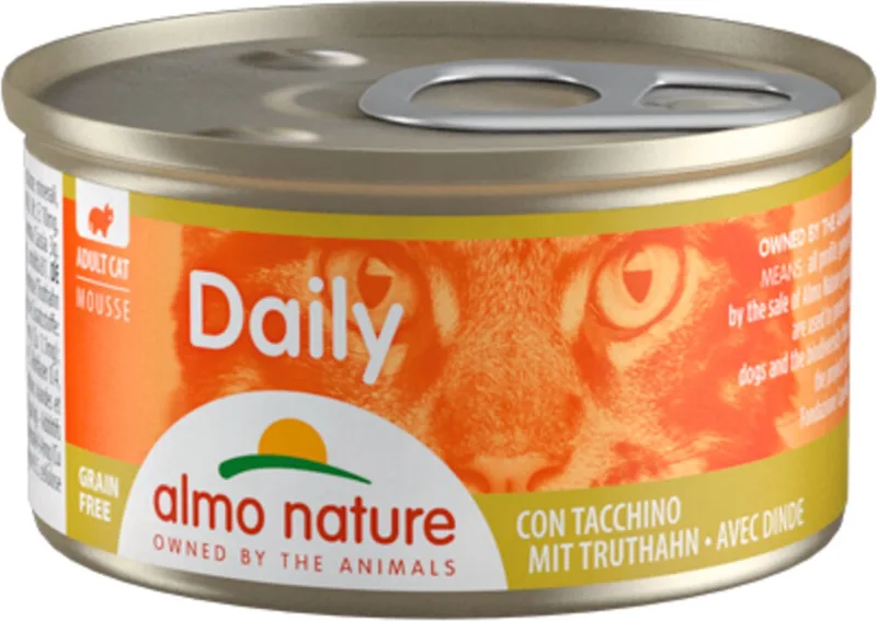 48x Almo Nature Daily Menu Mousse Kattenvoer Nat Kalkoen 85 gr von Almo Nature – Produktfoto