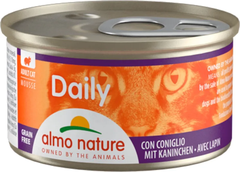 48x Almo Nature Daily Menu Mousse Kattenvoer Nat Konijn 85 gr de Almo Nature – photo produit