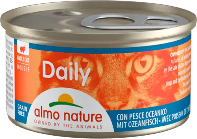 48x Almo Nature Daily Menu Mousse Kattenvoer Nat Oceaanvis 85 gr fra Almo Nature – produktbillede