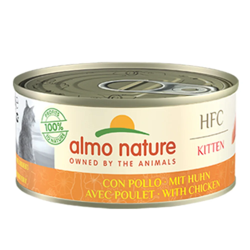 48x Almo Nature HFC Complete Kattenvoer Nat Kitten Kip 150 gr van Almo Nature – productfoto