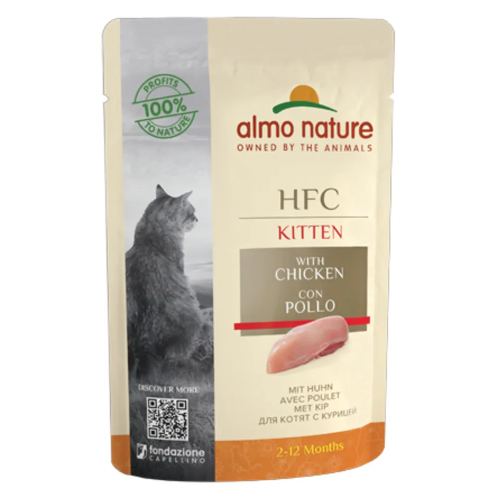 48x Almo Nature HFC Complete Kattenvoer Nat Kitten Kip 55 gr de Almo Nature – photo produit