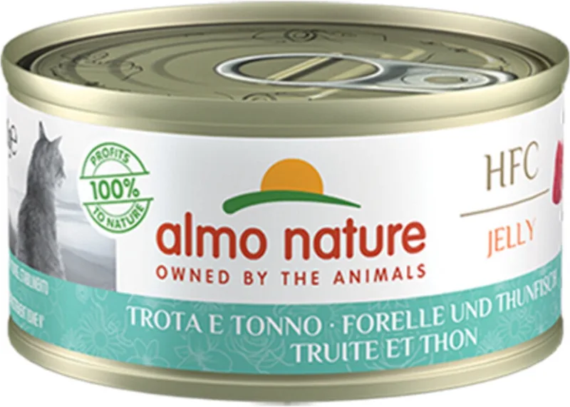 48x Almo Nature HFC Jelly Kattenvoer Nat Forel & Tonijn 70 gr von Almo Nature – Produktfoto