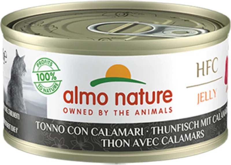 48x Almo Nature HFC Jelly Kattenvoer Nat Tonijn & Inktvis 70 gr by Almo Nature – product photo