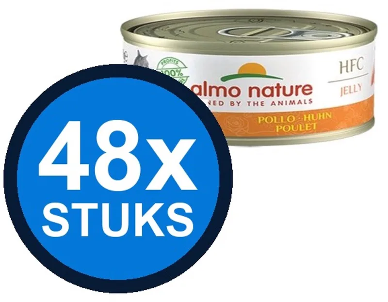 48x Almo Nature HFC - Kattenvoer Natvoer Blik - Gelei - Kip - 70g by Almo Nature – product photo