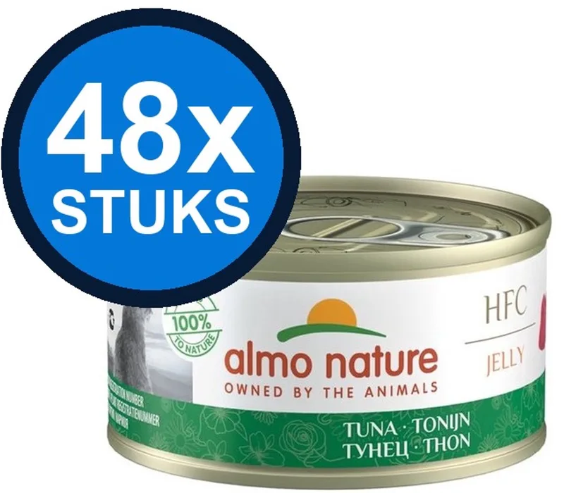 48x Almo Nature HFC - Kattenvoer Natvoer Blik - Gelei - Tonijn - 70g von Almo Nature – Produktfoto