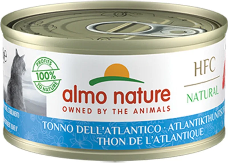 48x Almo Nature HFC Natural Kattenvoer Nat Blikje Atlantische Tonijn 70 gr by Almo Nature – product photo
