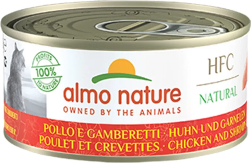 48x Almo Nature HFC Natural Kattenvoer Nat Blikje Kip & Garnaal 70 gr de Almo Nature – photo produit