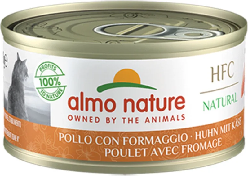 48x Almo Nature HFC Natural Kattenvoer Nat Blikje Kip & Kaas 70 gr by Almo Nature – product photo