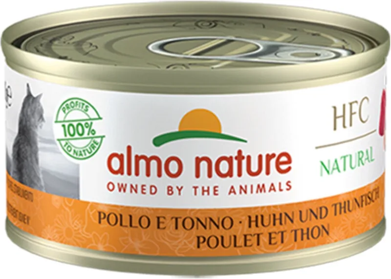 48x Almo Nature HFC Natural Kattenvoer Nat Blikje Kip & Tonijn 70 gr by Almo Nature – product photo
