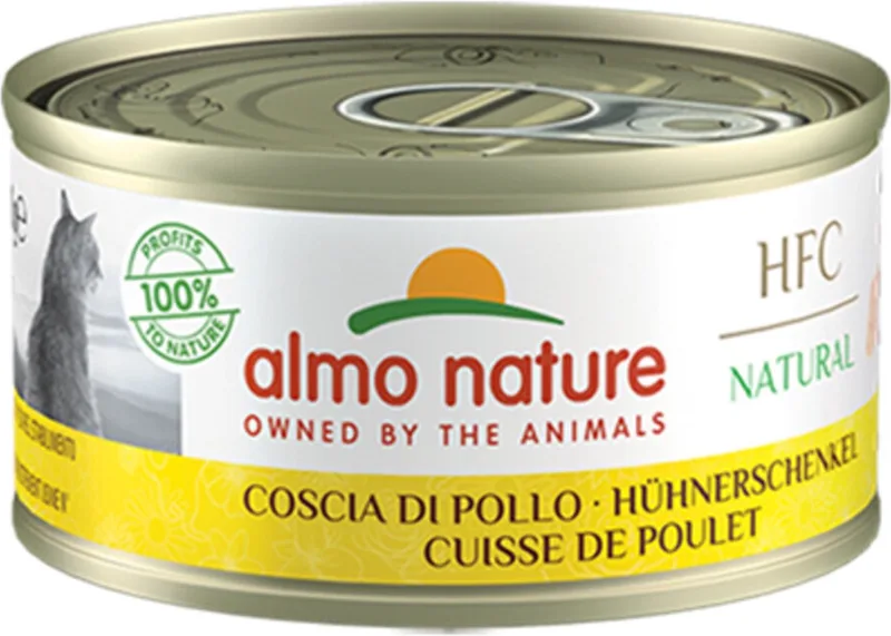 48x Almo Nature HFC Natural Kattenvoer Nat Blikje Kippenboutvlees 70 gr von Almo Nature – Produktfoto