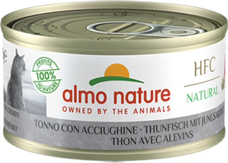 48x Almo Nature HFC Natural Kattenvoer Nat Blikje Tonijn & Ansjovis 70 gr von Almo Nature – Produktfoto