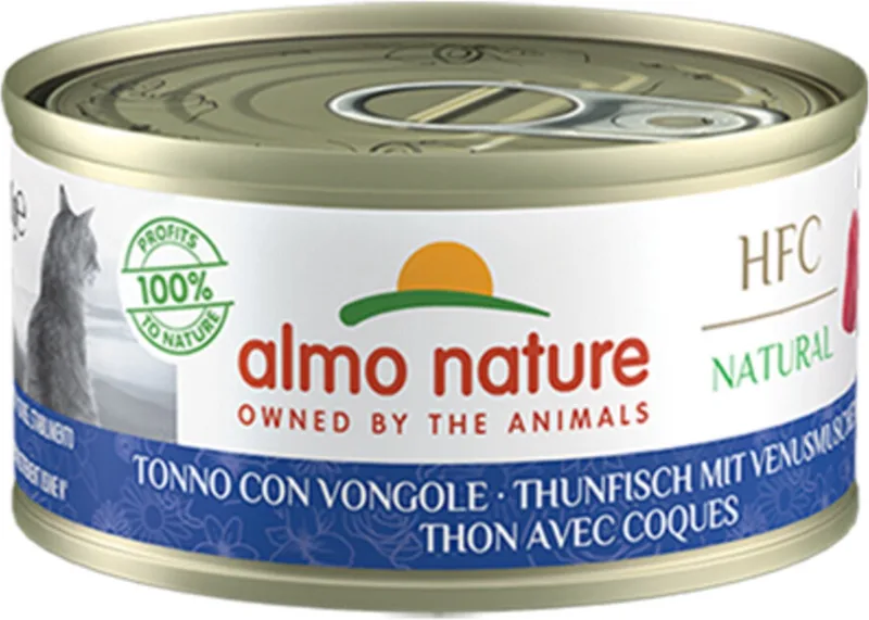 48x Almo Nature HFC Natural Kattenvoer Nat Blikje Tonijn & Mosselen 70 gr de Almo Nature – photo produit