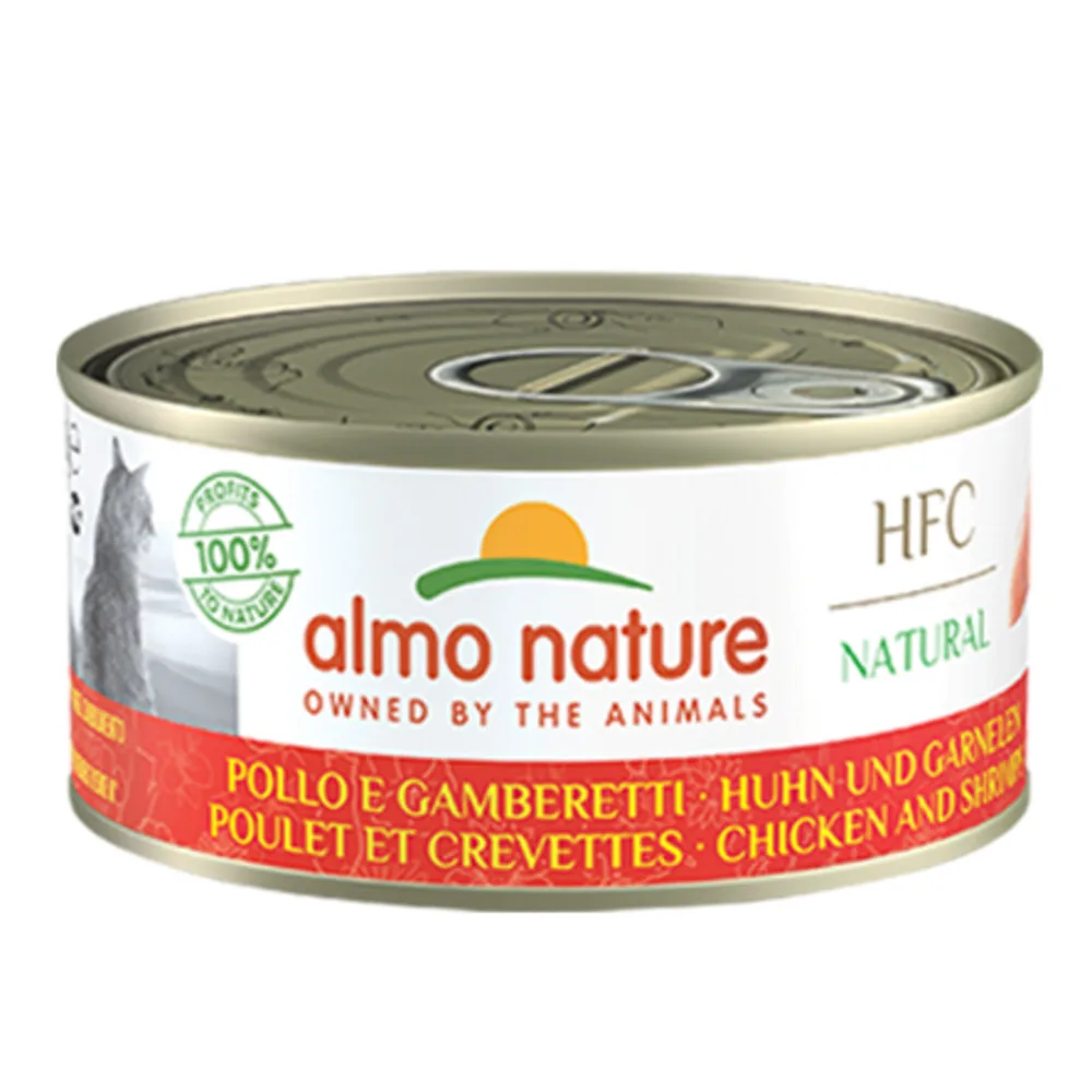 48x Almo Nature HFC Natural Kattenvoer Nat Kip & Garnaal 70 gr de Almo Nature – photo produit