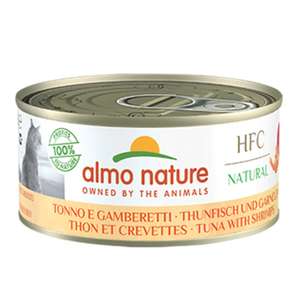 48x Almo Nature HFC Natural Kattenvoer Nat Tonijn & Garnaal 150 gr de Almo Nature – photo produit