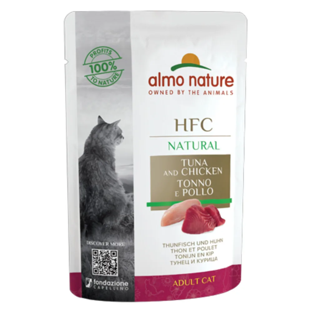 48x Almo Nature HFC Natural Kattenvoer Nat Tonijn & Kip 55 gr de Almo Nature – photo produit
