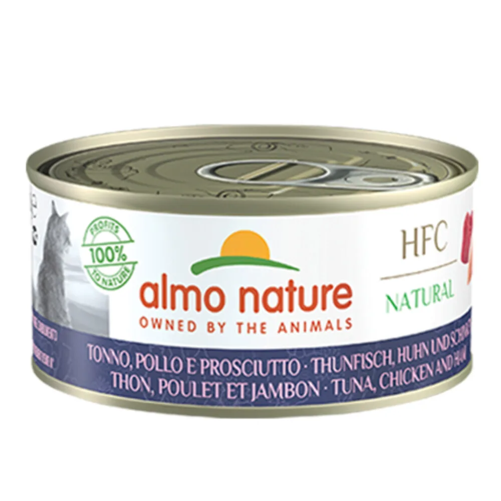 48x Almo Nature HFC Natural Kattenvoer Nat Tonijn, Kip & Ham 150 gr de Almo Nature – photo produit
