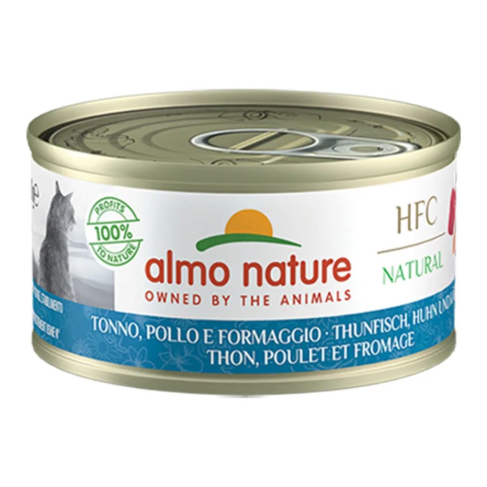 48x Almo Nature HFC Natural Kattenvoer Nat Tonijn & Kip & Kaas 70 gr de Almo Nature – photo produit