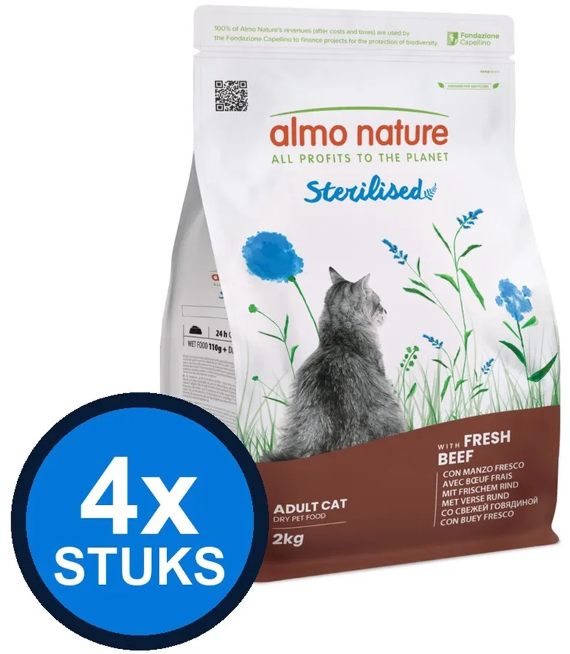 4x Almo Nature Functional - Kattenvoer Droogvoer - Gesteriliseerd - Zalm - 2kg de Almo Nature – photo produit