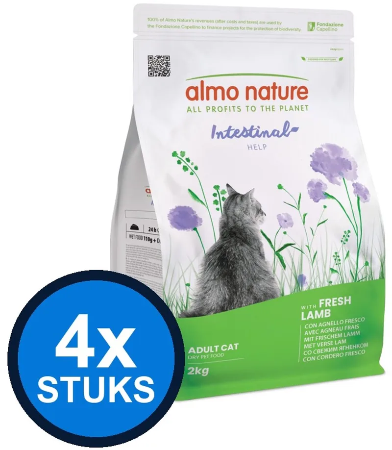 4x Almo Nature Functional - Kattenvoer Droogvoer - Intestinal Help - Lam - 2kg de Almo Nature – photo produit