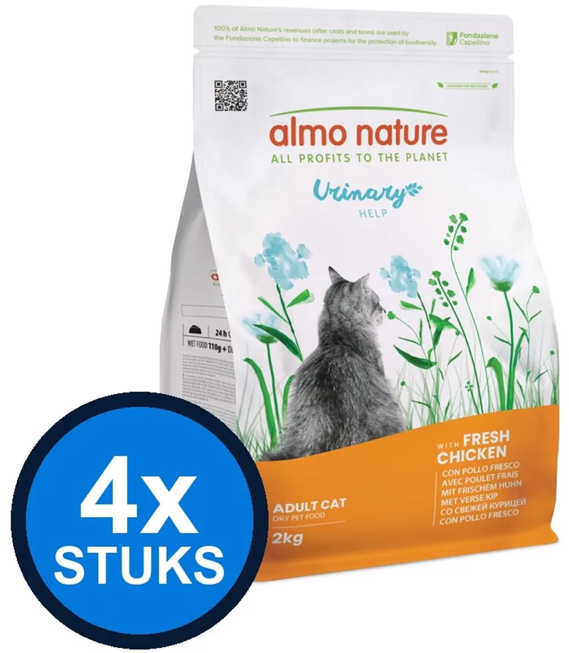 4x Almo Nature Functional - Kattenvoer Droogvoer - Urinary Help - Kip - 2kg de Almo Nature – photo produit