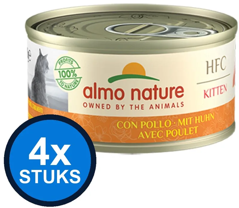 4x Almo Nature HFC Our Best - Kitten Kattenvoer Droogvoer - Kip - 1,2kg von Almo Nature – Produktfoto