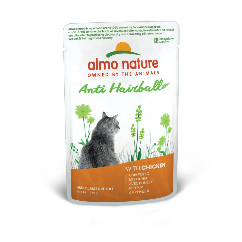 60x Almo Nature Kattenvoer Nat Anti-Haarbal Kip 70 gr de Almo Nature – photo produit