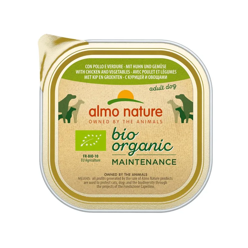 Almo�Nature�Bio�Organic�Maintenance�Natvoer�voor�Honden�-�32�x�100�gram�-�met�Kip�en�Groenten NL-BIO-01 by Almo Nature – product photo