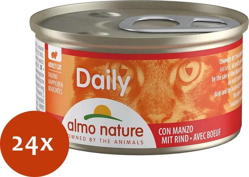 Cat Blik Daily Menu Blokjes 85 g - Kattenvoer - 24 x Rund fra Almo Nature – produktbillede