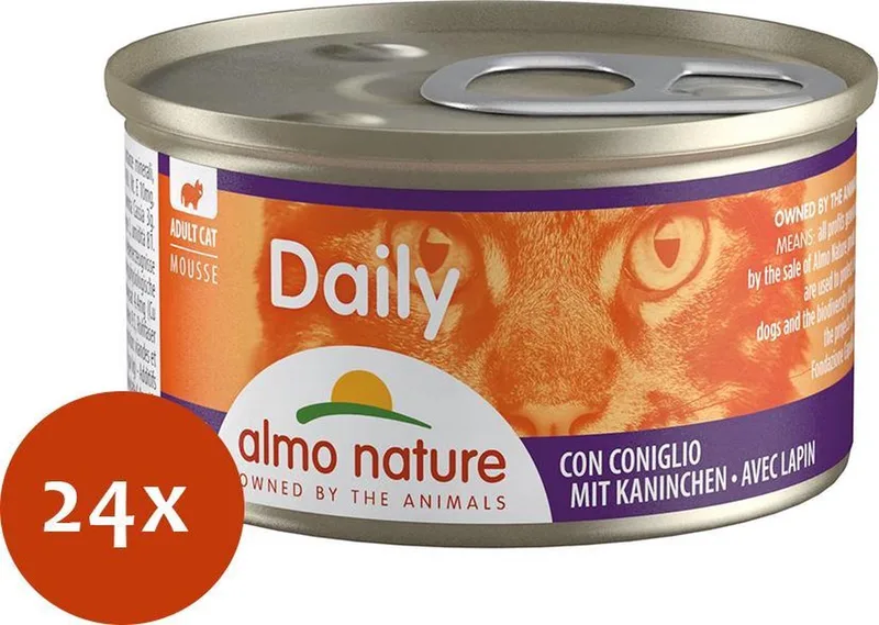Cat Blik Daily Menu Mousse 85 g - Kattenvoer - 24 x Konijn by Almo Nature – product photo