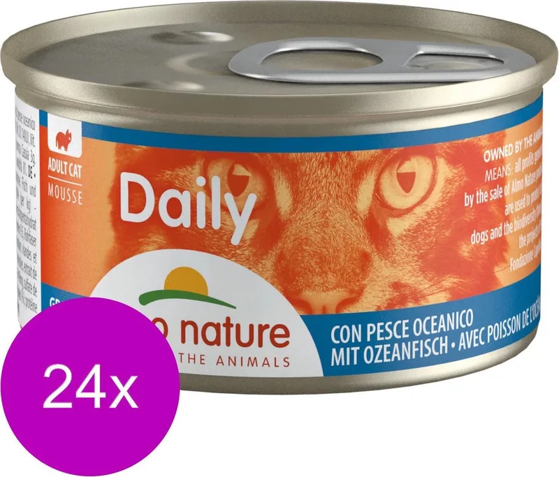 Cat Blik Daily Menu Mousse 85 g - Kattenvoer - 24 x Oceaanvis de Almo Nature – photo produit