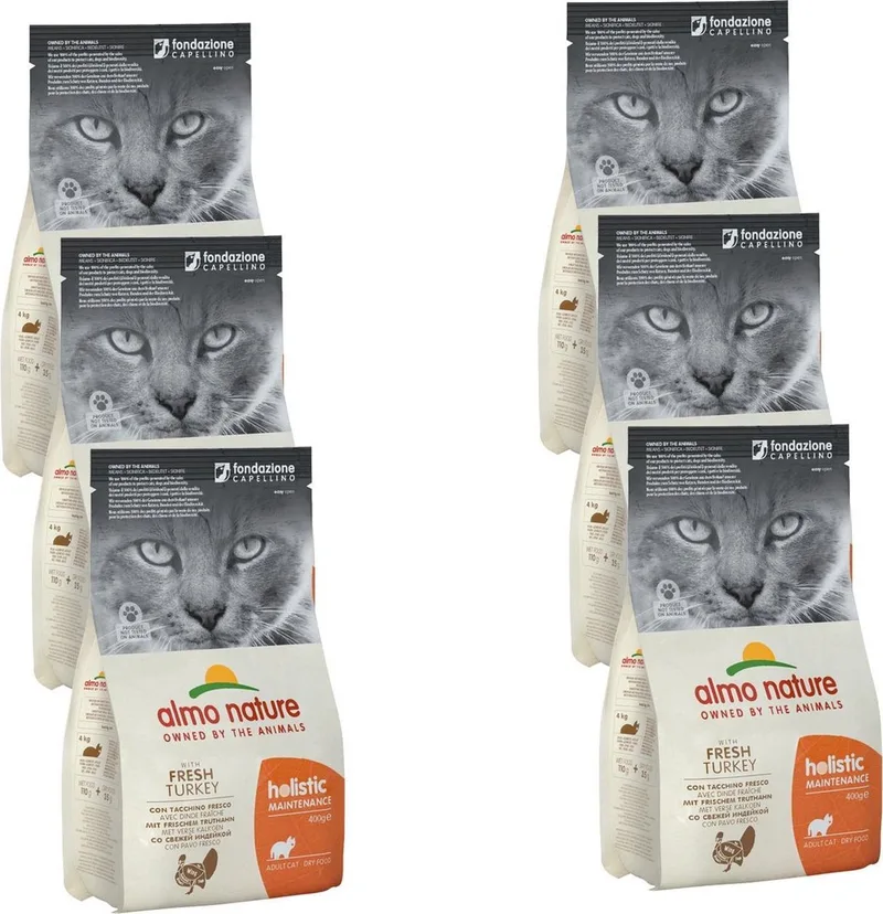 Cat Holistic Adult - Kattenvoer - 6 x Kalkoen Rijst 400 g Holistic von Almo Nature – Produktfoto