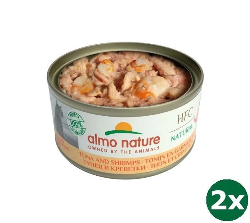 cat tonijn / garnalen kattenvoer 48x70 gr von Almo Nature – Produktfoto