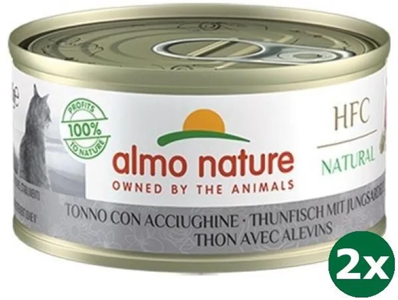 cat tonijn/sardines kattenvoer 48x 24x70 gr von Almo Nature – Produktfoto