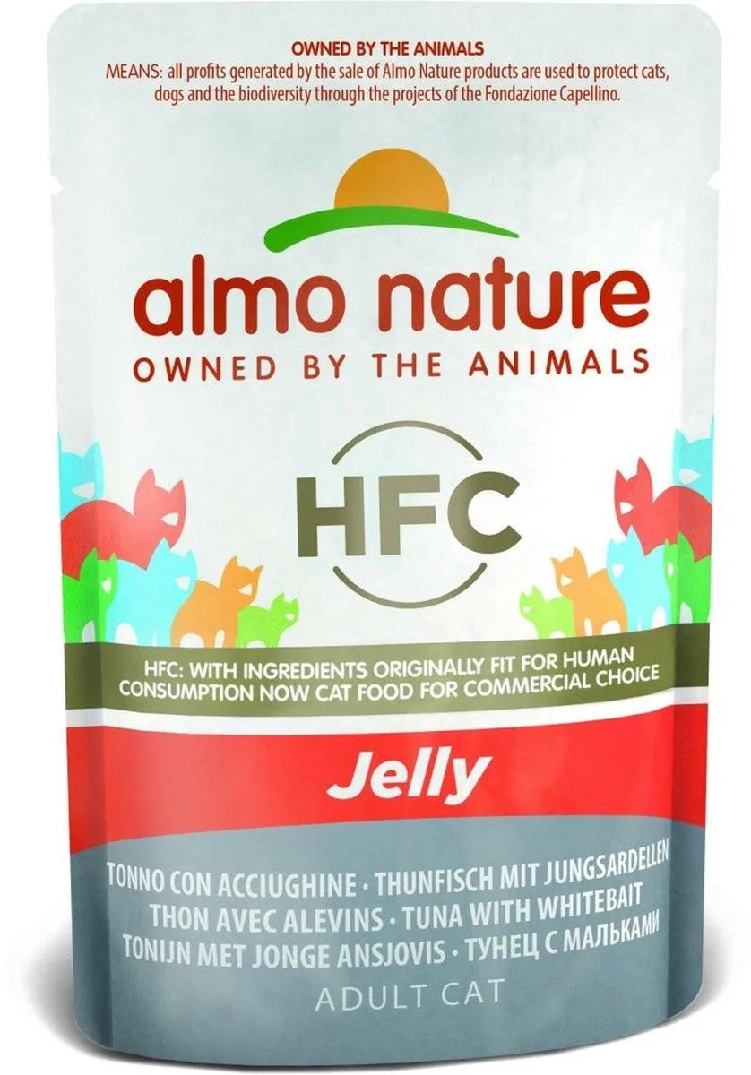 Classic Jelly Tonijn en Sardientjes 24x55g von Almo Nature – Produktfoto