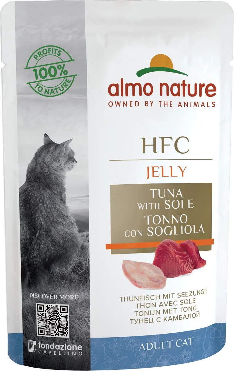 Classic Jelly Tonijn en Tong 24x55g de Almo Nature – photo produit