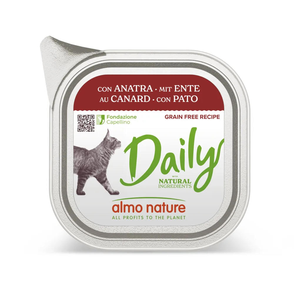 Daily Kattenvoer Eend 100 gr van Almo Nature – productfoto