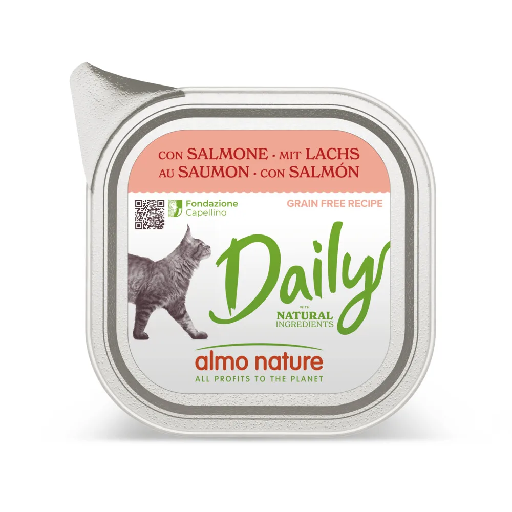 Daily Kattenvoer Zalm 100 gr de Almo Nature – photo produit