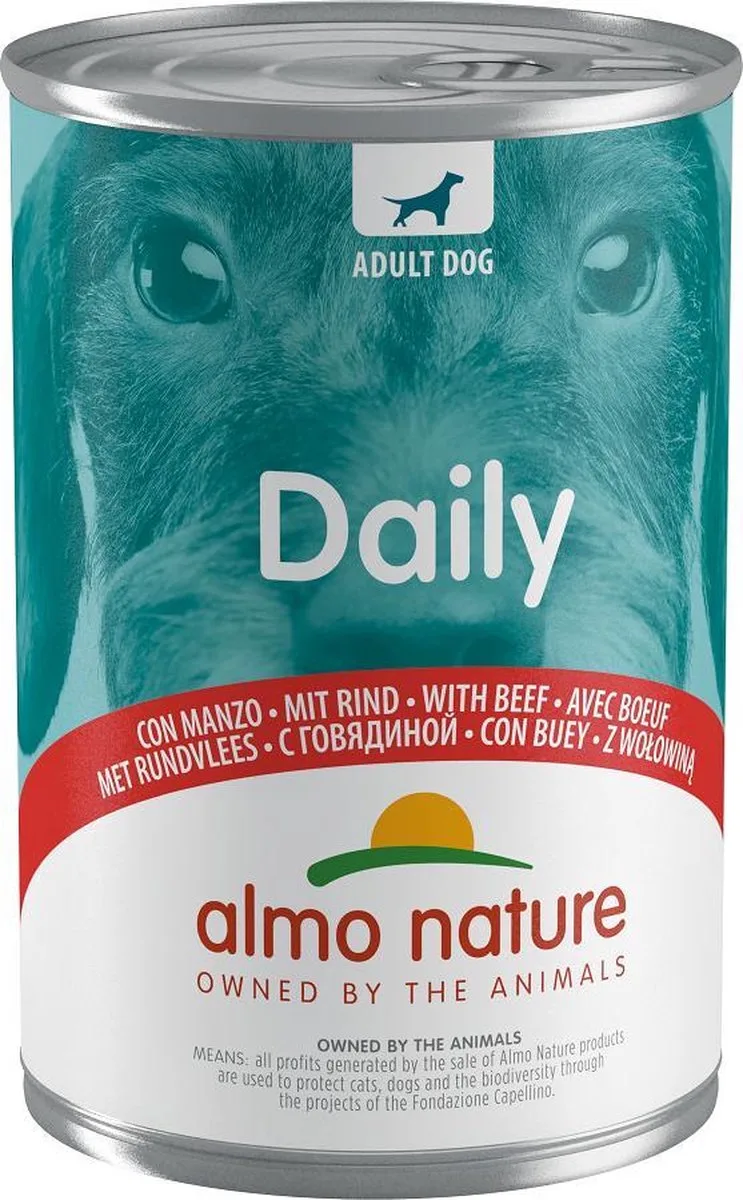 Daily Menu 100% natuurlijk Natvoer voor Honden - 24 x 400 gram - Rund- 24 x 400 gram de Almo Nature – photo produit